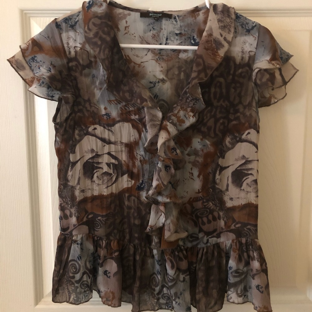 Belissimo semi sheer blouse